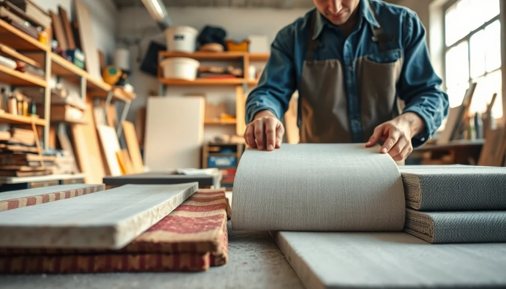 Ontdek de schoonheid van canvas met een ervaren ambachtsman aan het werk.
