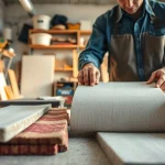 Ontdek de schoonheid van canvas met een ervaren ambachtsman aan het werk.
