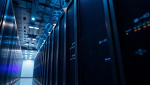 Servidor dedicado de alta calidad en un centro de datos que garantiza rendimiento óptimo y seguridad.