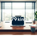 Showcase of the 79king logo in a modern office setting, emphasizing professional branding.
