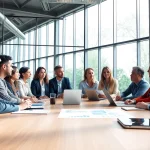 Team collaboration at https://valuesfirst.com during a modern business meeting.