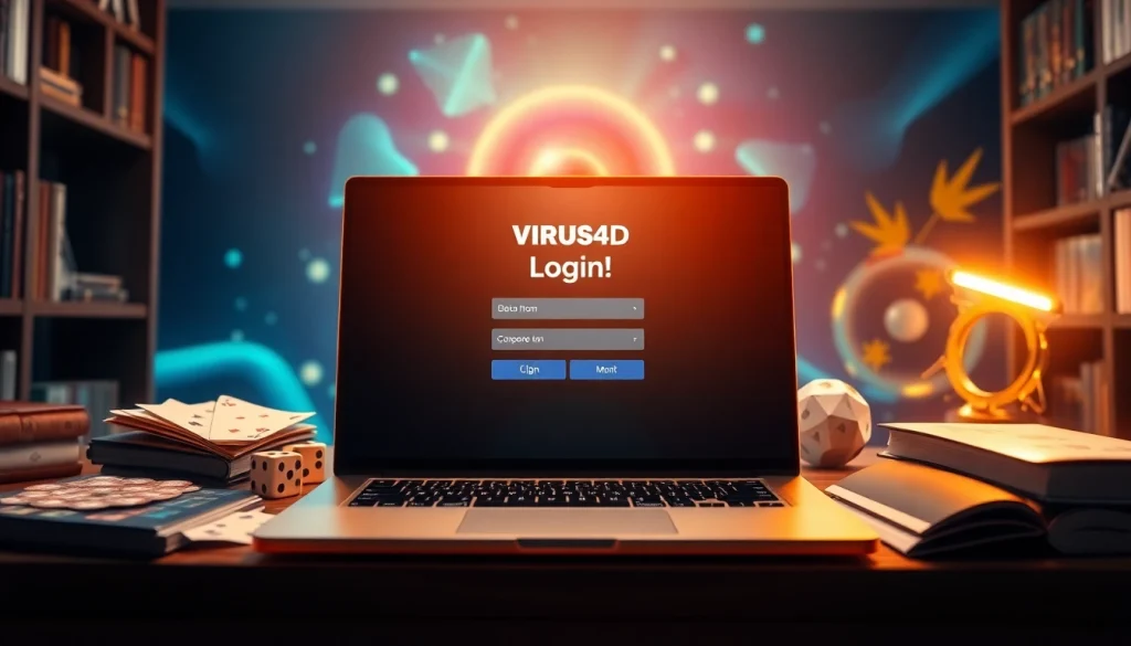 Mengakses virus4d login melalui antarmuka modern dengan elemen permainan yang menarik.
