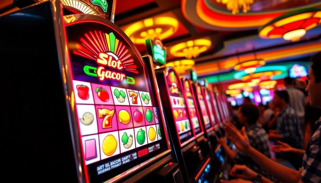 Menang besar dengan slot gacor yang penuh warna dan sambutan riuh dari pemain.