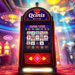 Main feature QRIS108 Slot dalam suasana kasino yang cerah dan mengundang.