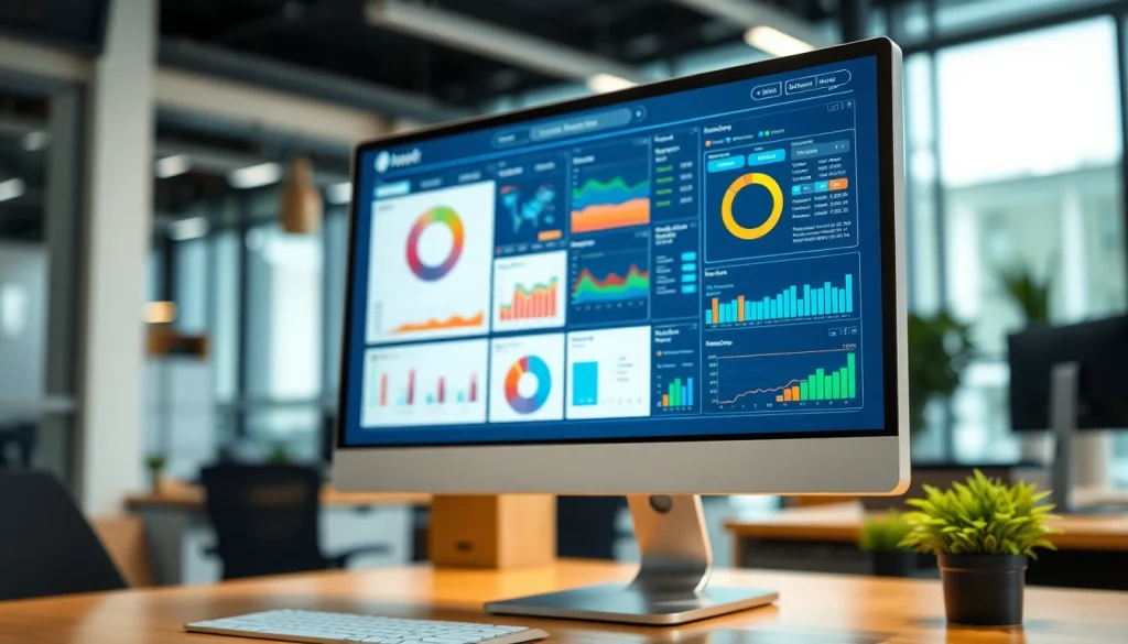 Engaged user interacting with order processing software showcasing data insights in a professional environment.
