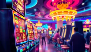 Menang besar dengan game bro138 slot, pameran mesin slot berwarna cerah dan menghibur.