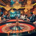 Experience the thrill of jun88 bet at an exciting casino scene with roulette and professional dealers.