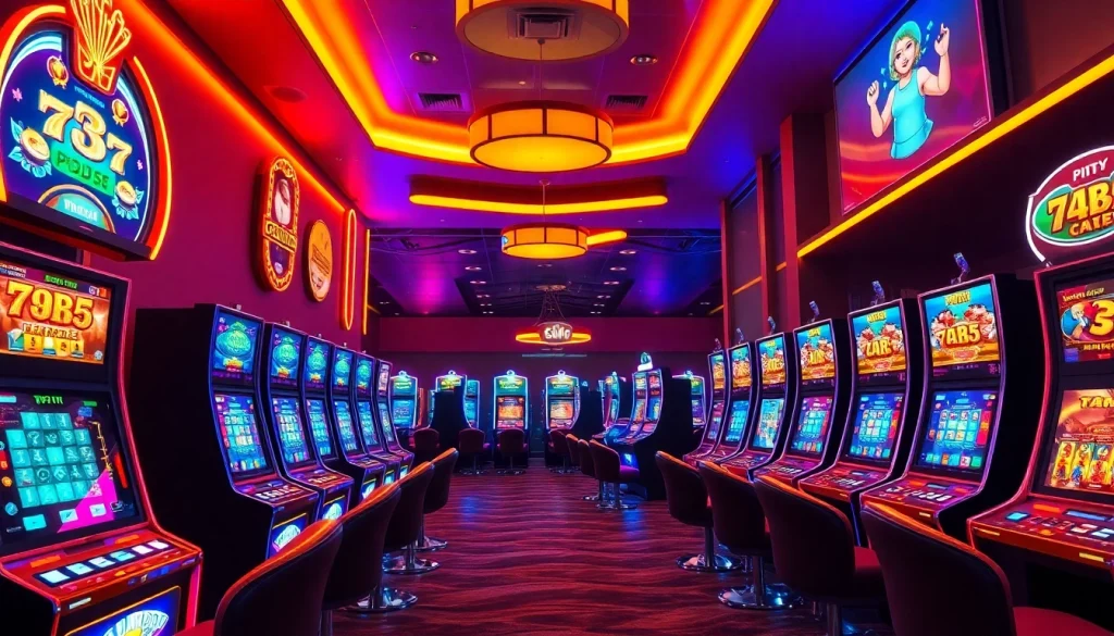 Slot deposit 5000 untuk bermain di mesin slot dengan warna cerah dan suasana menarik.