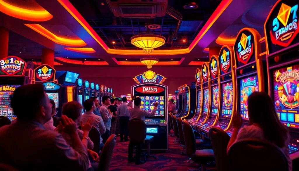 Menampilkan suasana Istana777 dengan pemain senang di kasino online yang penuh semangat.