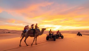 Marrakech camel ride and quad biking adventure with stunning sunset views in Agafay Desert.