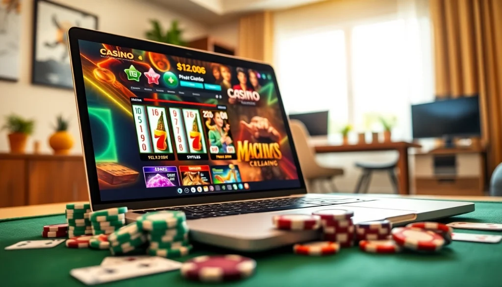 Experience the excitement of the best online casinos for Canada with a vibrant gaming setup.