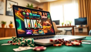 Experience the excitement of the best online casinos for Canada with a vibrant gaming setup.
