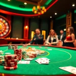Experience the thrill of the casino with https://mm88.sh/ at an exciting poker table surrounded by colorful chips.