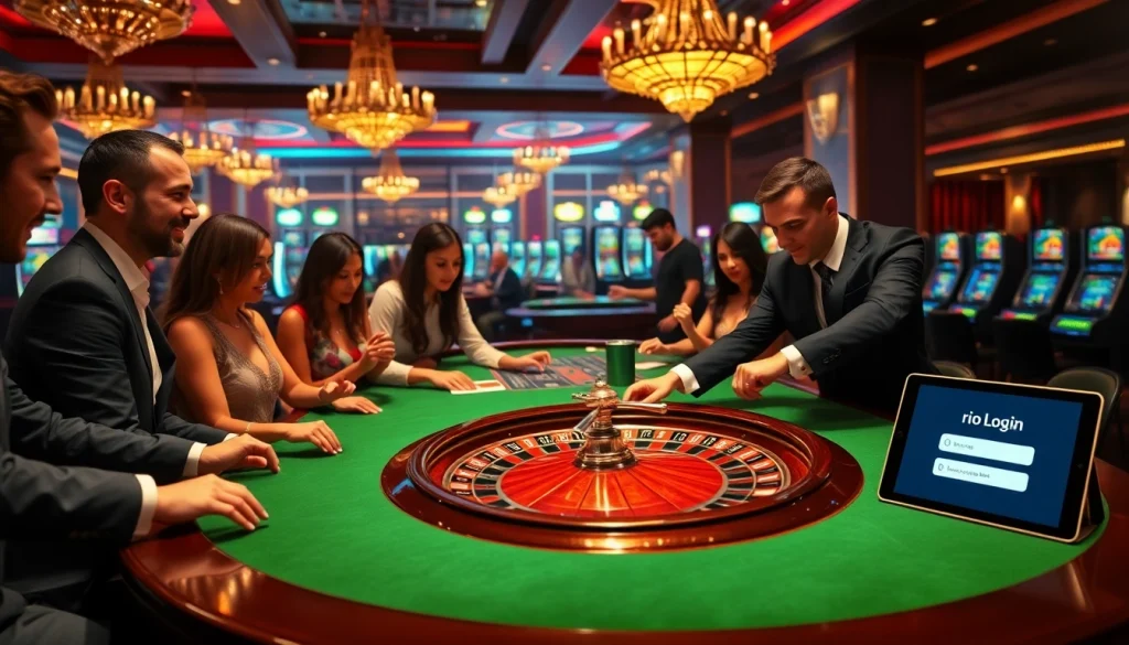 Experience the excitement of successful rio Login at a luxurious casino roulette table.