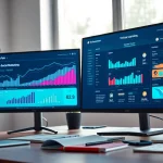 Engaging visual of a TikTok SMM panel setup showcasing vibrant social media analytics.