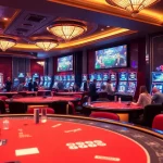 Experience the excitement of bk8vn.io with players enjoying high-stakes games at an elegant online casino.