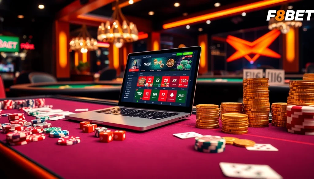 Experience excitement at F8BET with vibrant casino tables and thrilling online gambling.
