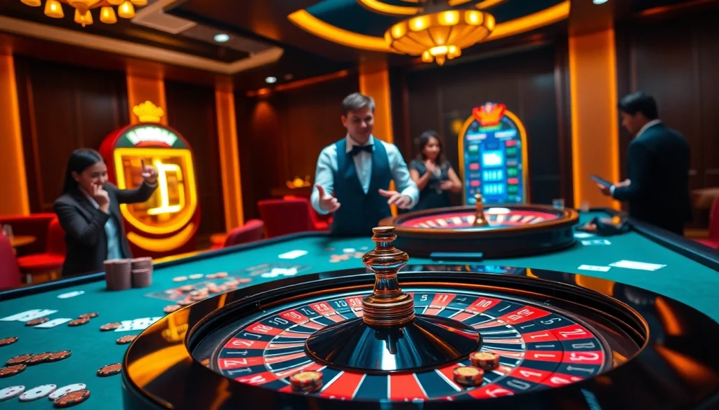 Experience high-stakes action at fb88b.net with thrilling roulette and poker games in a lively casino atmosphere.