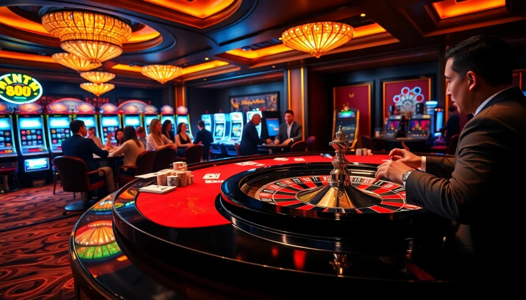 Engage in the thrill of a luxurious casino with poker games and roulette featuring Nếu như vậy bám vào đây.