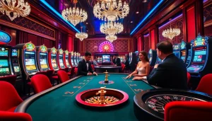 Players at a thrilling poker table enjoy high-stakes action at https://topclub.space/, exuding excitement and luxury.