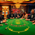 Players at an elegant baccarat table, enjoying a thrilling game at XX88 casino.