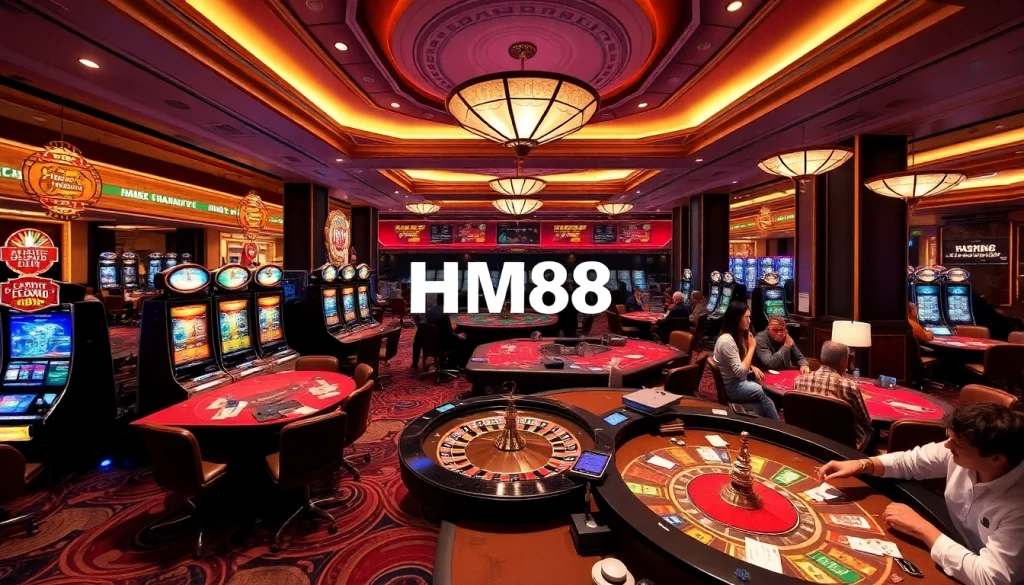 Experience excitement at HM88's vibrant casino with live action at the tables.