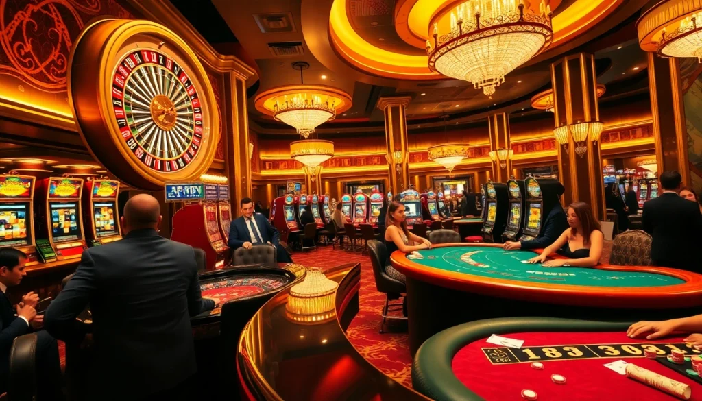 Intense gaming action showcasing 88xx roulette wheel surrounded by eager players in a luxurious casino environment.