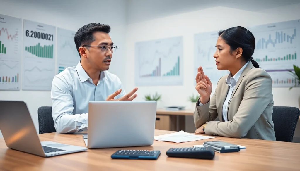 카드깡에 대한 설명을 듣는 고객과 상담사의 모습