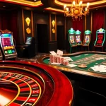 Trải nghiệm cảm giác hồi hộp cùng Bet VIP với hình ảnh casino sống động, nổi bật với các chip poker và bàn roulette.