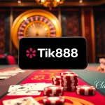 Trải nghiệm cảm giác hồi hộp của trò chơi Tik 88 với những đồng chip poker sống động và bàn casino.