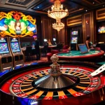 Experience netwin excitement at a lavish casino with roulette, blackjack, and vibrant slot games.