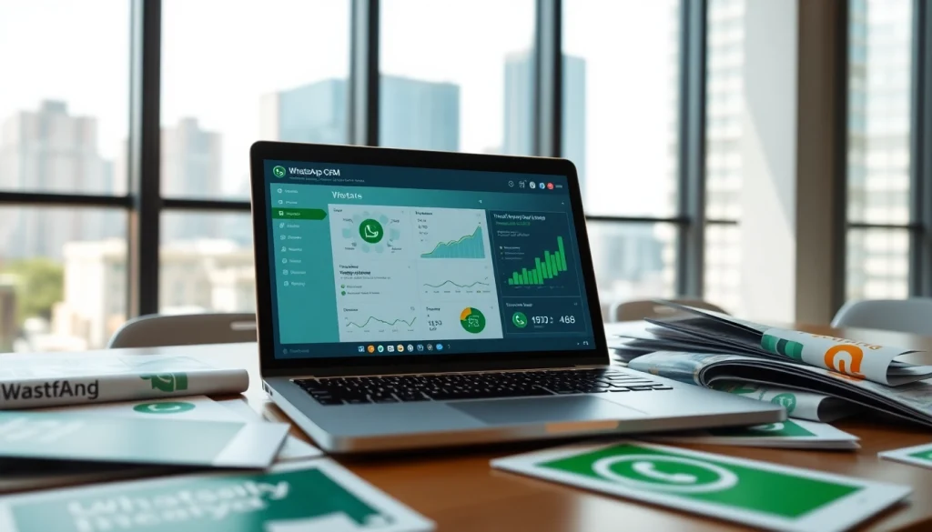 Engaging visualization on What is a CRM for WhatsApp showcasing a sleek virtual dashboard for businesses.