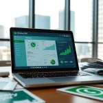 Engaging visualization on What is a CRM for WhatsApp showcasing a sleek virtual dashboard for businesses.