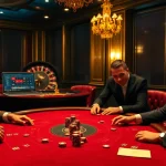 Thabet players engaging in a thrilling poker game at a luxurious casino table.