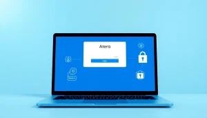 Atera login interface showcasing secure authentication steps and guidelines.