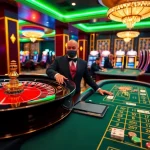 RR88 casino scene with vibrant roulette wheel and engaging dealer, inviting gamblers to play.