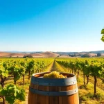 Experience the beauty of Sacramento Wineries with lush vineyards and rustic elements.