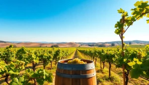 Experience the beauty of Sacramento Wineries with lush vineyards and rustic elements.