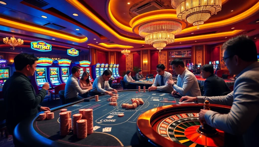 Experience the excitement at trang chủ good88 with a lively poker table and vibrant casino atmosphere.
