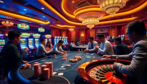 Experience the excitement at trang chủ good88 with a lively poker table and vibrant casino atmosphere.