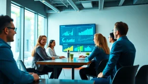 Gain valuable business growth insights through engaging discussions in a professional meeting.