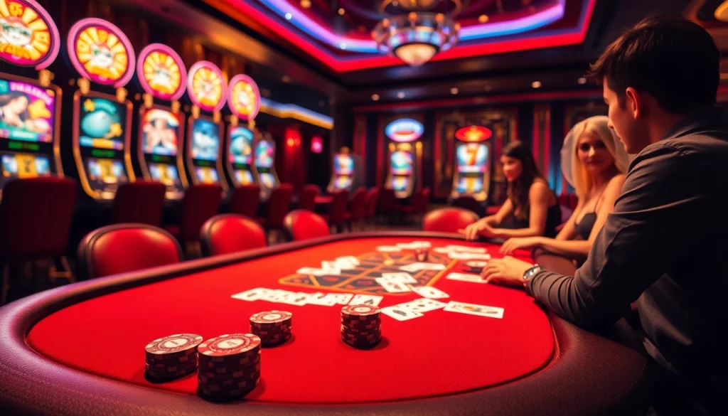 Engage with mobile porn game excitement at a vibrant, luxurious casino table.