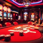 Engage with mobile porn game excitement at a vibrant, luxurious casino table.
