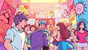 뉴토끼의 다양한 웹툰 장르를 생생하게 보여주는 일러스트