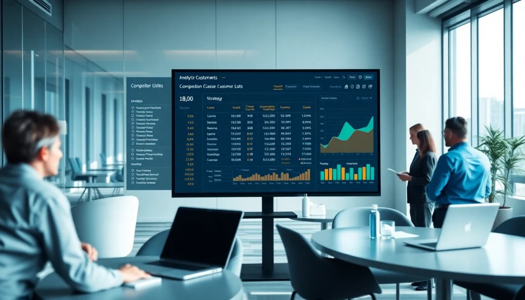 Visualize how to find competitor customer list through analytics dashboard