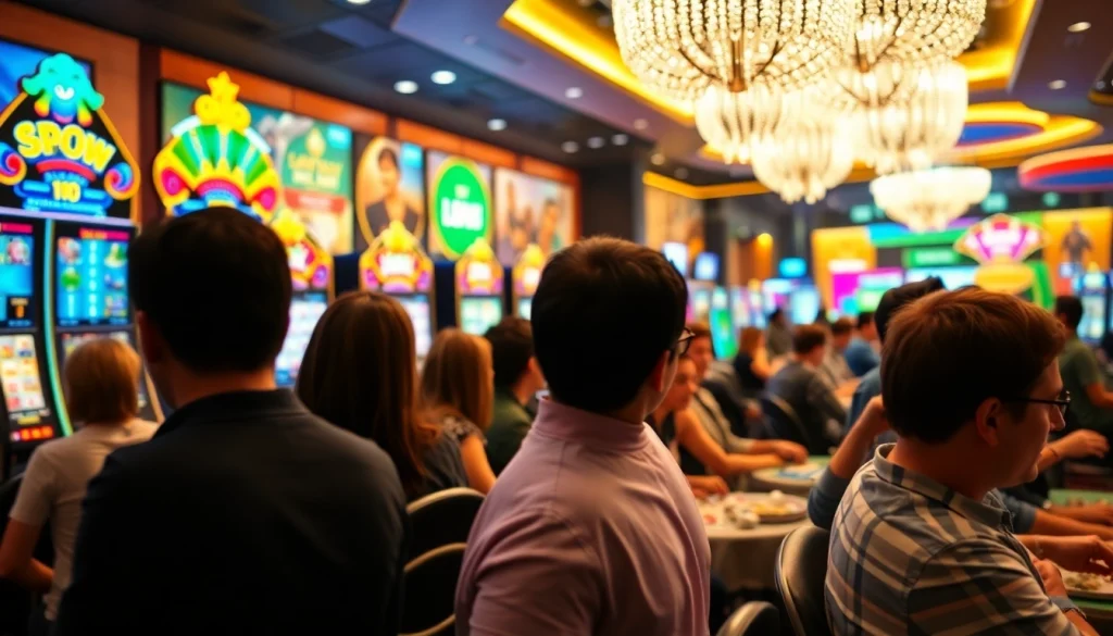 Pinco Casino pulsuz oynamaq imkanlarını təqdim edən rəngarəng kazino mühiti.