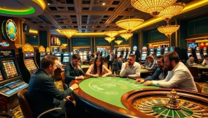 Players engage in a lively game at KJC casino, showcasing the excitement of gambling.