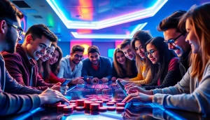 Exciting online betting experience on luck8win.live with diverse players at a gaming table.