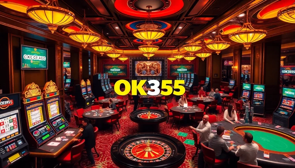 Experience thrilling gameplay at OK365 with vibrant casino tables and engaging players.