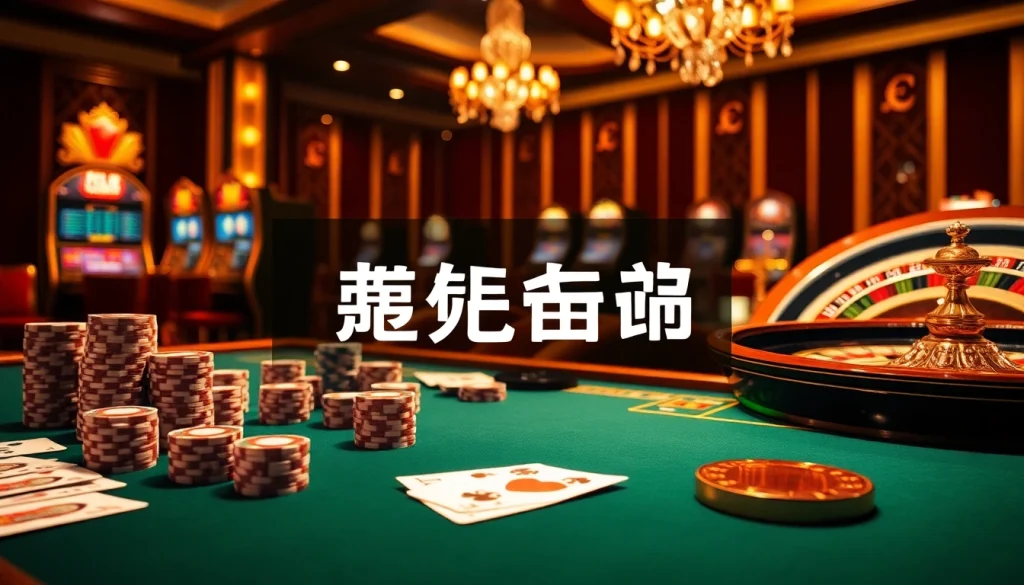 Experience thrilling online gambling with רמי אונליין at an elegant casino table filled with vibrant poker chips and cards.